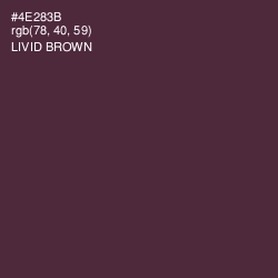 #4E283B - Livid Brown Color Image
